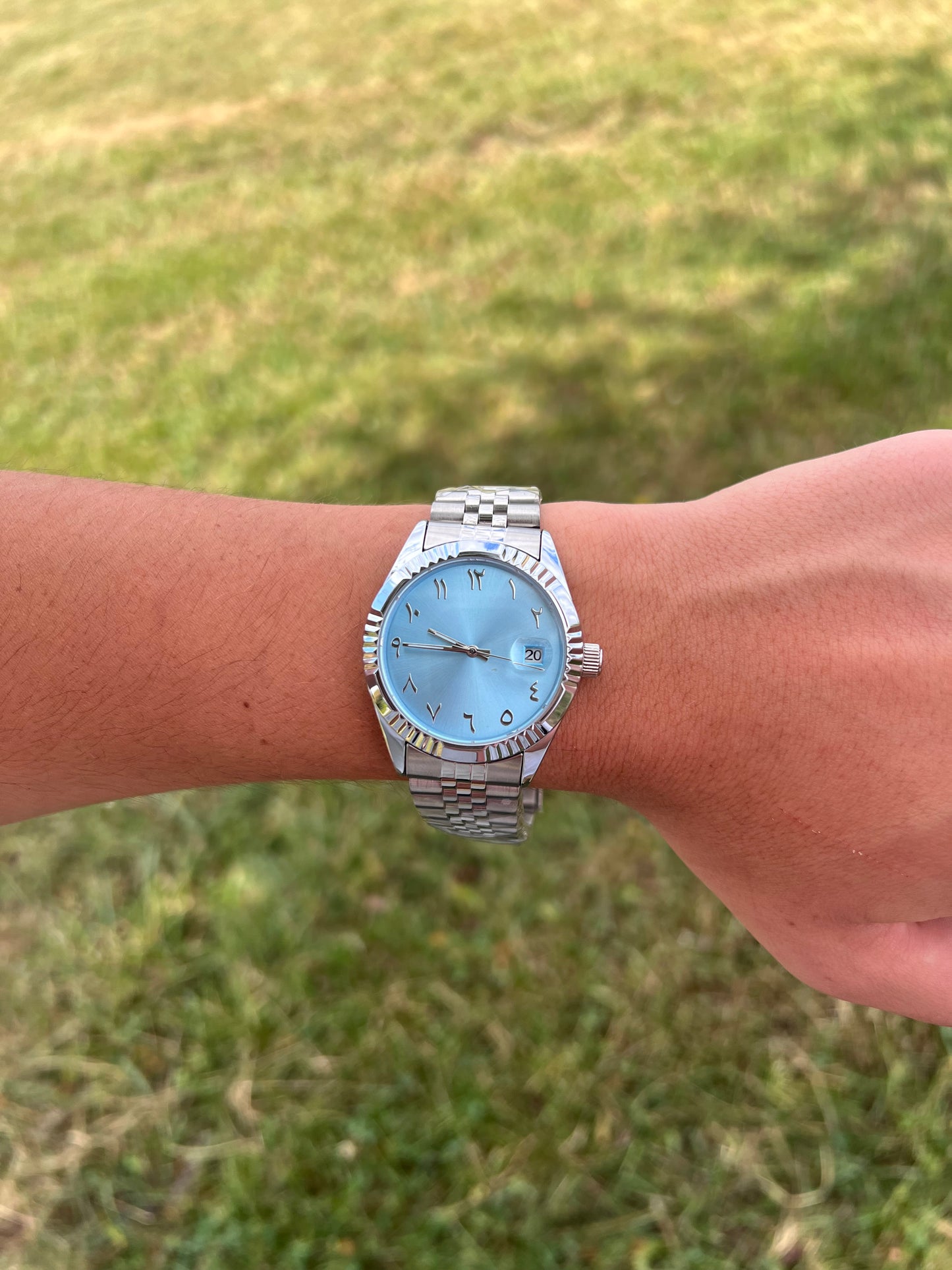 Arabic Dial Blanc Bleu Clair - Mécanique