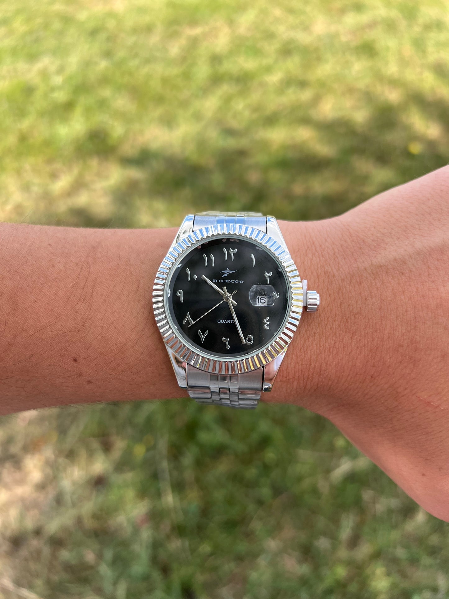 Arabic Dial Noir/Gris - Quartz
